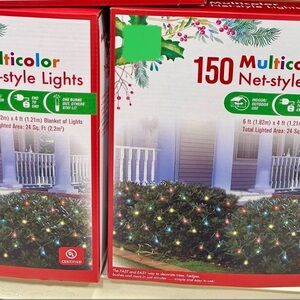 Multicolor Net-Style Holiday Lights Two boxes 48sq ft